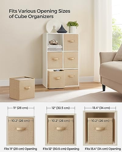SONGMICS Storage Cubes, Set of 6, 11-Inch Foldable Closet Organizers - Image 5