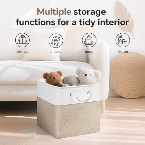 ECDYQXVU 13x13x13 Inch Storage Cube Bins Foldable Organizer Baskets 6 Pack - Image 5