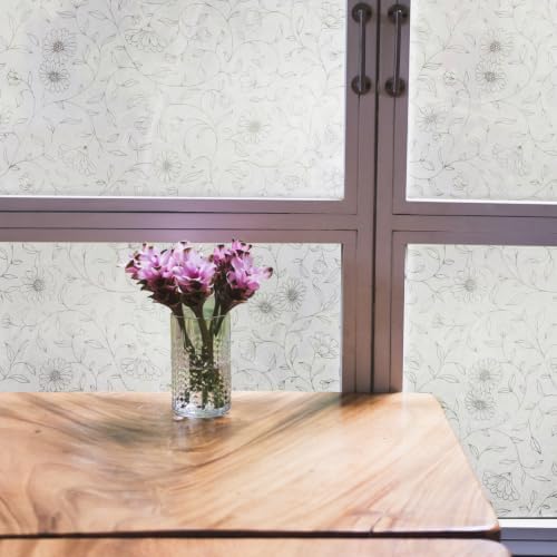 Wildflower Window Privacy Film by Artscape - Decorative Frosted Glass Design, Static Cling, Day and Night Privacy, Reduces Glare, Easy to Apply and Removable, Made in USA - 36 x 72 Inch by Unknown