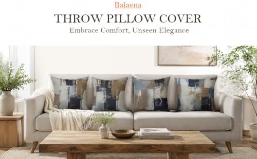 Brown Grey Abstract Throw Pillow Covers 16x16 Set of 4 - Image 2