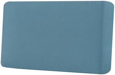 H.VERSAILTEX Super Stretch Individual Seat Cushion Covers Sofa Covers Couch Cushion Covers Slipcover Sets Thick Jacquard Textured Twill Fabric (1 Piece Loveseat Cushion Cover, Storm Blue) by HVERSAILTEX