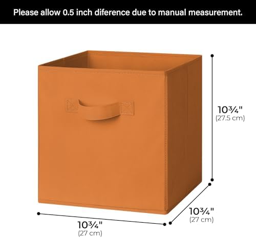 GRANNY SAYS 11 Inch Cube Storage Bins, Cube Storage Organizer, 6-Pack - Image 3