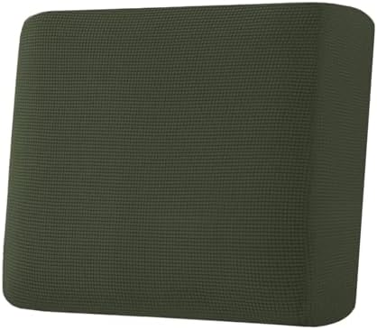 H.VERSAILTEX Super Stretch Individual Seat Cushion Covers Sofa Covers Couch Cushion Covers Slipcover Sets Thick Jacquard Textured Twill Fabric (1 Piece Chair Cushion Cover, Olive) by HVERSAILTEX