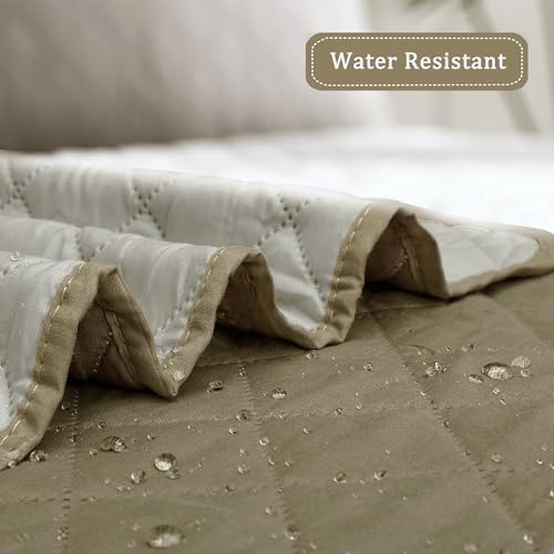 Easy-Going Reversible Chair Cover Washable Sofa Cover for Dogs Water Resistant Couch Slipcover Furniture Protector Cover with Adjustable Straps for Pets (Chair 30 in, Beige/Beige) - Image 4