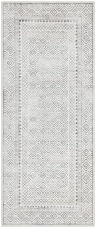 ReaLife Rugs Machine Washable Area Rug Runner - Living Room Bedroom Bathroom Kitchen Entryway Office - Padded Low Pile Stain Resistant Premium - Boho Farmhouse Vintage - Aria - Ivory 2'6" x 6' - Image 3
