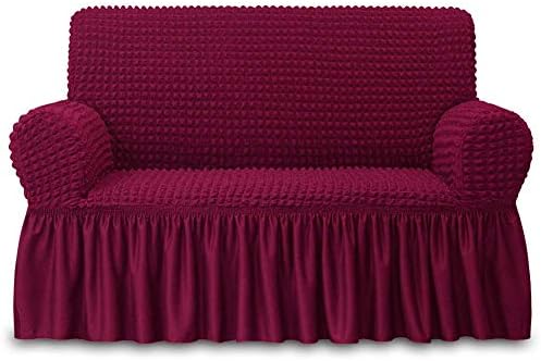 NICEEC Loveseat Covers Washable Love Seat Couch Covers Slipcover with Skirt by NICEEC