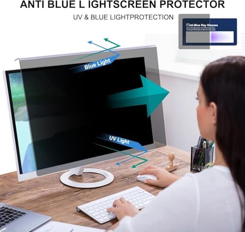 Hanging Computer Privacy Screen Protector Shield Compatible for 23/24 Inch - Image 4