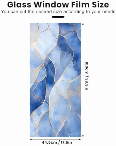 Stained Glass Window Privacy Film Static Cling - Rainbow Glass Decorative Sun Blocking Window Covering, Non-Adhesive Removable Stickers for Home & Office, 17.5" x 39.3" - Image 2