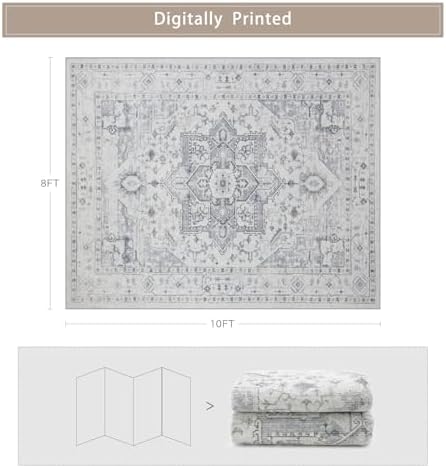 Washable Rugs 8x10 Area Rugs for Living Room,Bedroom,Dining Room,Playroom - Image 2