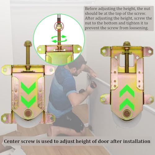 Sliding Mirror Closet Door Rollers Replacement Hardware Fits Contractors Part #W8020C Wardrobe Doors Wheels, 2-1/2" Vertical H.C., 1-1/2" Nylon Concaved Ball Bearing Wheel, 2 Pack - Image 5