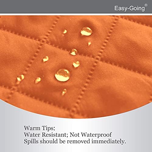 Easy-Going Reversible Couch Cover, 3 Cushion Sofa, Large, Orange/Black - Image 4