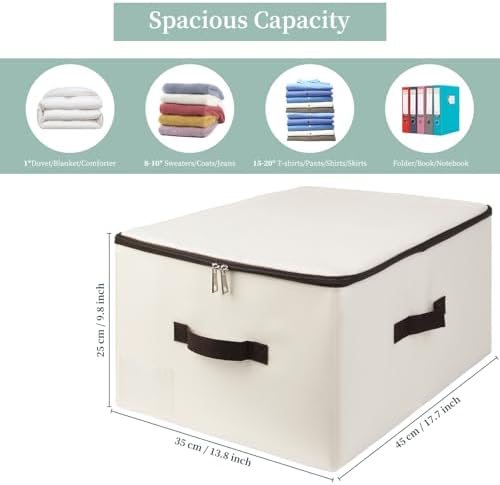 Folding Lidded Storage Bins with Lockable Zip Label Pocket Handles - Image 2