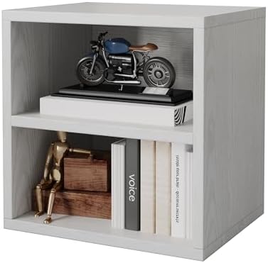 FUSUNBAO Magic DIY Cube Storage Organizer Stackable Cubes for Home Books Clothes Toy -Modular Cubby Storage System-Office Cubical-Bookcase Closet (Pure White-Washed, 1 Layer Cube) by FUSUNBAO