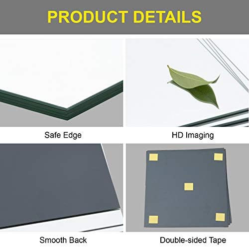 Full Length Mirror Tiles, 16" x 12" x 4PCS Home Gym Mirror for Wall, Glass - Image 6