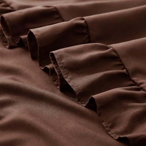KKJIAF 2 Pack Ruffle Pillow Cases 22x22 Inches, Brown - Image 7