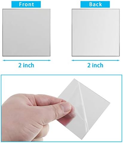 Jetec 50 Pcs Mini Size Square Mirror Adhesive, 2 x 2 Inch - Image 3