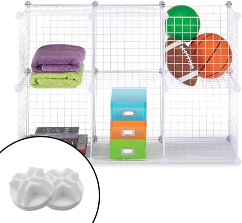 50 Pcs Wire Cube Connectors for Modular Storage Shelving (White) - Image 7