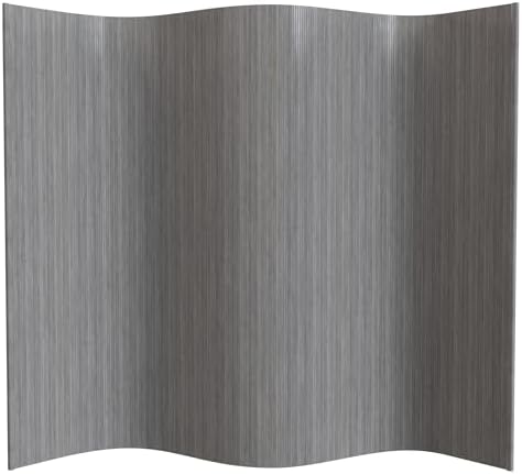 Red Lantern 6 ft. Tall Bamboo Wave Screen - Grey by RedLantern
