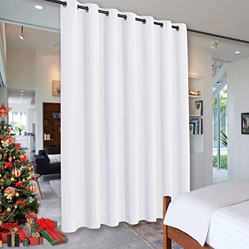RYB HOME Room Dividers Curtains White for Apartment Rental Studio Bedroom by RYBHOME