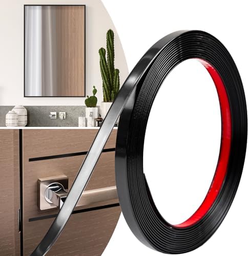 0.39in x 20Ft Peel and Stick Wall Molding Trim Matte Black by JSIWOTH