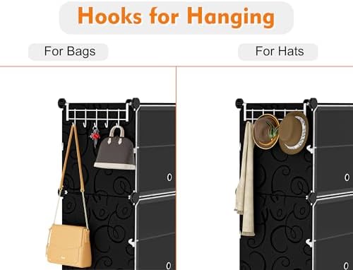 HOMIDEC Shoe Rack Organizer 16 Pair Modular Shoe Storage Cabinet for Closet - Image 5