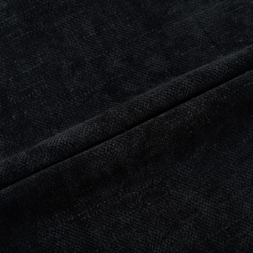 Set of 4 Soft Textured Decorative Throw Pillow Covers 18x18 Inch Cozy Farmhouse Cushion Cover Square Accent Pillow Cases for Bed Couch Sofa Living Room, Black - Image 5