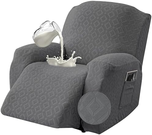 Genina Waterproof Recliner Chair Cover,XL-1 Seat Couch Cover,Dark Gray by Genina