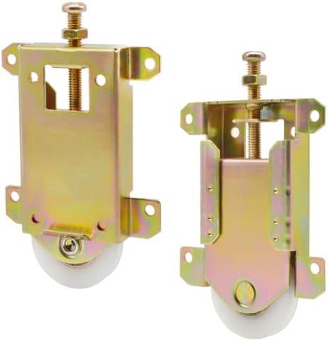 Sliding Mirror Closet Door Rollers Replacement Hardware Fits Contractors Part #W8020C Wardrobe Doors Wheels, 2-5/16" Vertical H.C., 1-1/2" Nylon Concaved Ball Bearing Wheel, 2 Pack by TPard