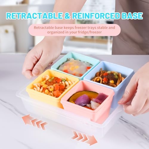 Gemice 1-Cup Silicone Freezer Molds with Lids & Base for Soup, 8-Pack - Image 5