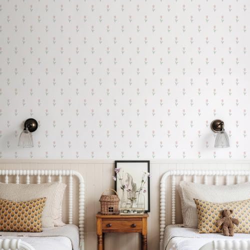 Simon&Siff Vintage Floral Wallpaper Peel and Stick 17.3" x 480" | Removable Self Adhesive Contact Paper, Renter Friendly, for Cabinets, Wall, DIY Decor - Image 6