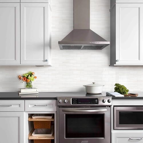 Vamos Tile 100-Piece Glossy Dolomite White Peel and Stick Backsplash Tile,3''x6'' PVC Subway Tile with White Grout, Stick on Backsplash for Kitchen/Bathroom/Fireplace - Image 2