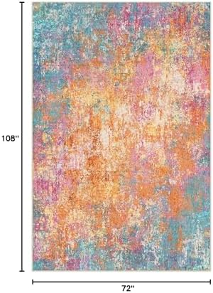 RELEANY Washable 6'x9' Abstract Area Rug for Living Room Starlight - Image 2