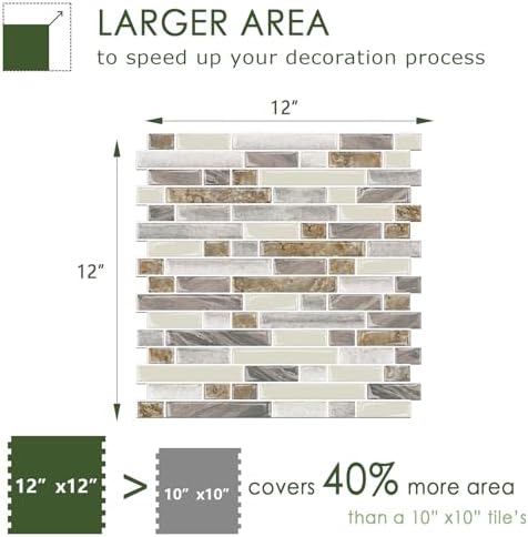 STICKGOO Peel and Stick Wall Tile Self-Adhesive Backsplash Thicker Design - Image 5