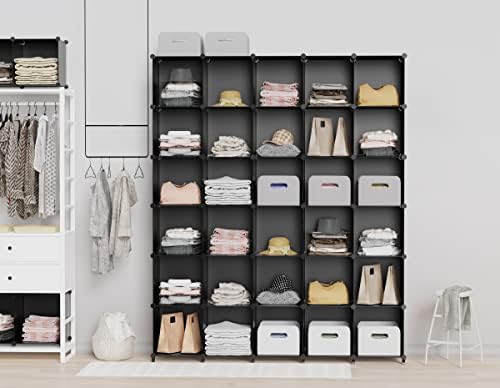 HOMIDEC Closet Organizers and Storage, 9 Cube Storage Organizer, Black - Image 2