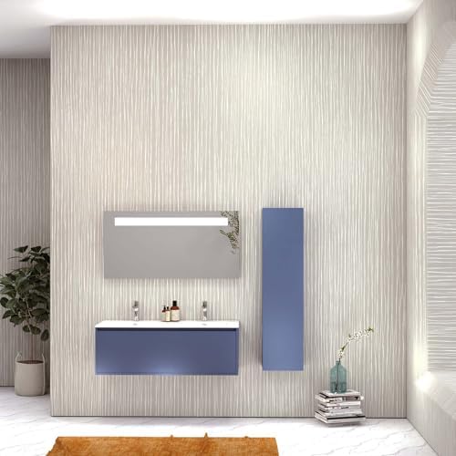 Timeet Peel and Stick Wallpaper Modern Self Adhesive Wallpaper Textured Neutral Stripe Contact Paper Removable Vinyl Wall Paper for Accent Wall Modern Minimalist Wall Decor 17.3" x 78.7" - Image 6