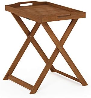 Furinno TIOMAN Outdoor Patio Tray Table, Natural - Image 6