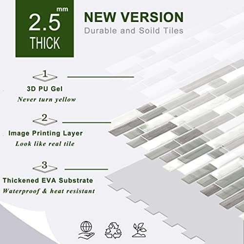 STICKGOO Peel and Stick Wall Tile Self-Adhesive Backsplash Thicker Design - Image 6
