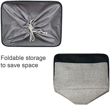 TheWarmHome Organization and Storage Basket for Organizing - 17x14x10 inch Large 3 Pack Collapsible Storage Bin for Shelves, Fabric Basket for Gifts Empty Organizer Gift Closet (Black & Grey) - Image 7