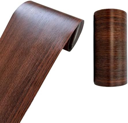 Teemall 10M Black Wood Grain Removable PVC Waterproof Border Wall Decor Removable Self Adhesive Kitchen Bathroom Tiles Sticker Wallpaper 4.2x390 (Brown, 2" x 390") - Image 7