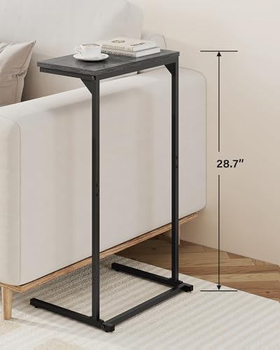 TUTOTAK C Shaped End Table Set of 2, 28.7 inch Tall Couch Small Side Table - Image 3