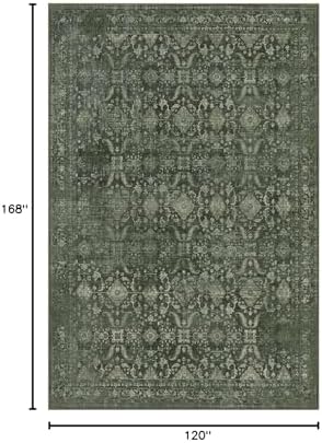 Rugxara Green 10x14 Area Rugs for Living Room Bedroom Large Washable Rug - Image 2