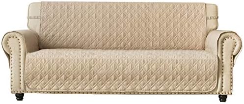 Ameritex Couch Sofa Slipcover 100% Waterproof Nonslip Quilted Furniture Protector for Dogs, Children, Pets, Machine Washable (Beige, 68") by Ameritex