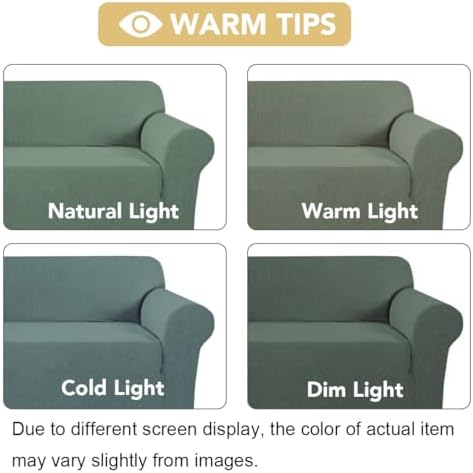 H.VERSAILTEX High Stretch Armchair Cover 1-Piece Rich Jacquard Chair Covers for Living Room Spandex Fabric Sofa Cover for Dogs Stay in Place Machine Washable (Armchair 31"-40": Loden Frost) - Image 3