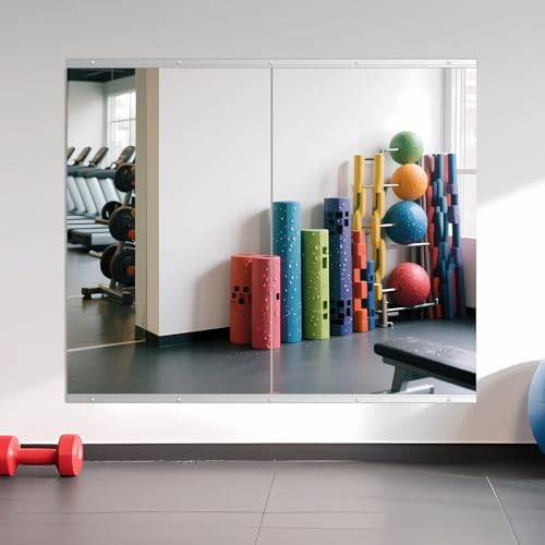 Home Gym Mirror for Wall, 48" x 28" x 2PCS Frameless Full Length Mirror by Ruomeng