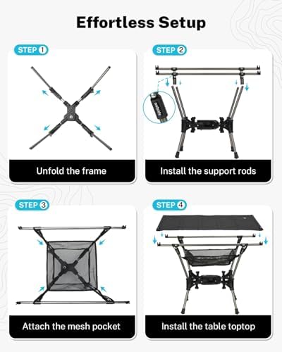 Gonex Portable Camping Table, Lightweight Foldable Camp Side Table - Image 6