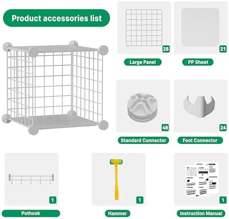 Wire Cube Storage Organizer, 12 Cubes Converted into 14 Cubes, Sturdy Metal Grids Storage Shelf Closet Shelving Units and Storage, Shelves for Bedroom LIvingroom Office - Image 6