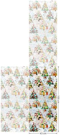 Christmas Window Privacy Film Cartoon Cute Animal Window Clings Decoration Privacy Stained Christmas Tree Glass Stickers for Winter and Christmas Party Glass Decor Supplies 17x 39.3 Inch - Image 4