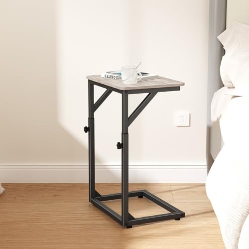 5-Level Adjustable C-Shaped End Table, Small Side Table for Couch, Sofa TV Tray Table for Living Room, Bedroom, Bedside ET-ZA-GYW1 - Image 4