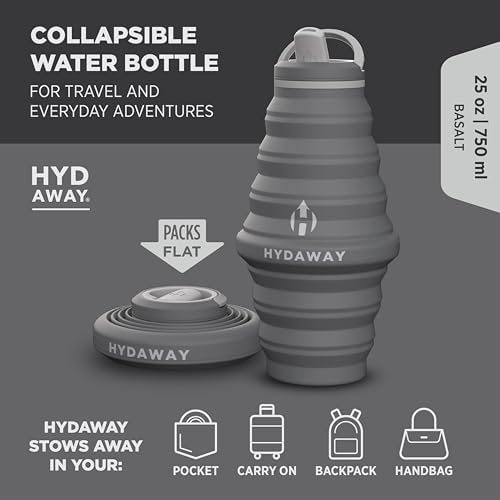 HYDAWAY 25oz Collapsible Water Bottle, Packable Leakproof for Travel - Image 2
