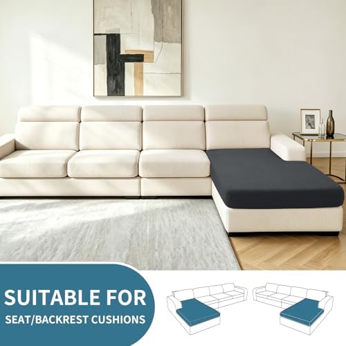 XINEAGE Stretch Chaise Cover for L Shaped Sofa Individual Sofa Slipcovers - Image 2